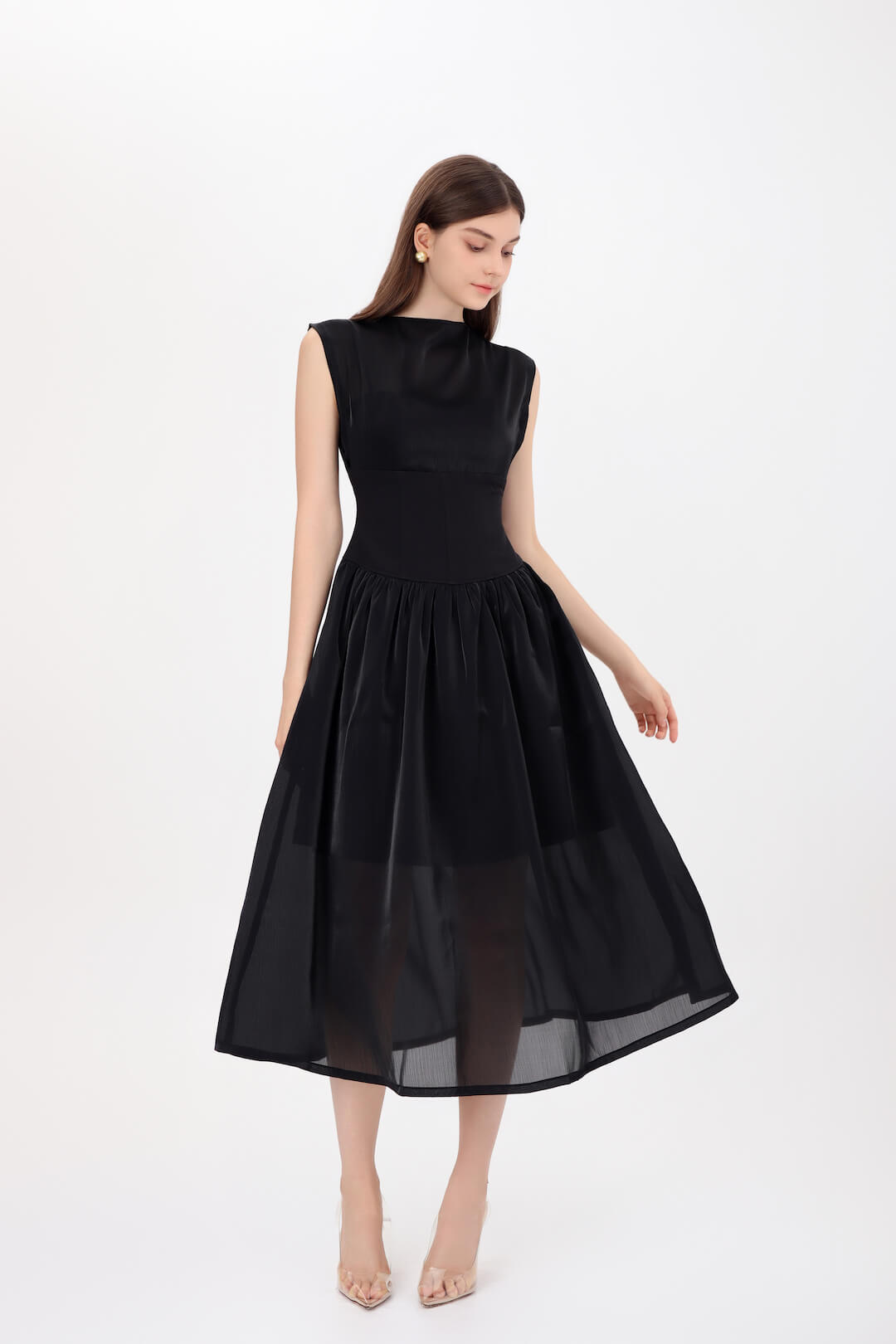 Tiffany Waist Dress in Black